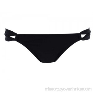 L*Space Women's Sensual Solids Loop Side Hipster Bikini Bottom Full Black L B0092RTV2U